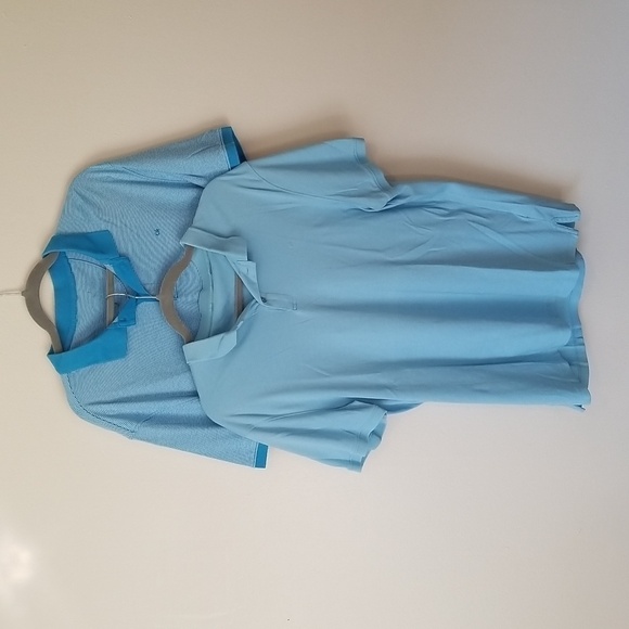 Calvin Klein Striped Short Sleeve 100% Cotton Polo Shirts bundle of 2 Xlarge 🎯 - Picture 1 of 11